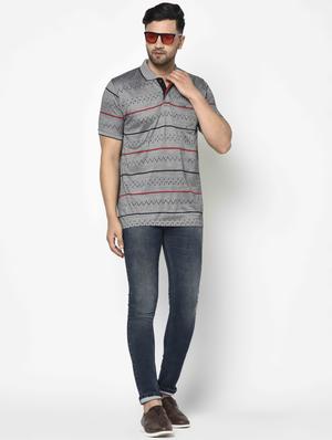 black printed polo t-shirt - 17698135 - Standard Image - 4