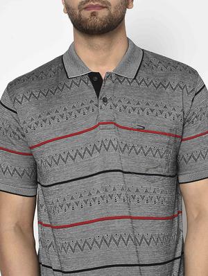 black printed polo t-shirt - 17698135 - Standard Image - 5
