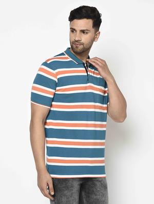 blue striped polo t-shirt - 17698140 - Standard Image - 2