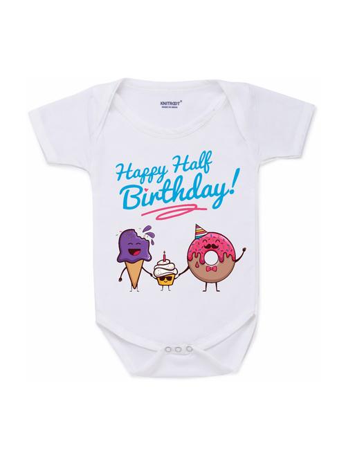 white printed onesies - 17698358 - Very Small Image - 1