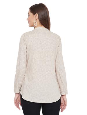 mandarin neck embroidered shirt - 17698497 - Standard Image - 4