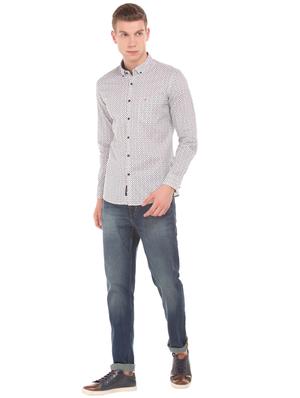 white printed casual shirt - 17699236 - Standard Image - 4