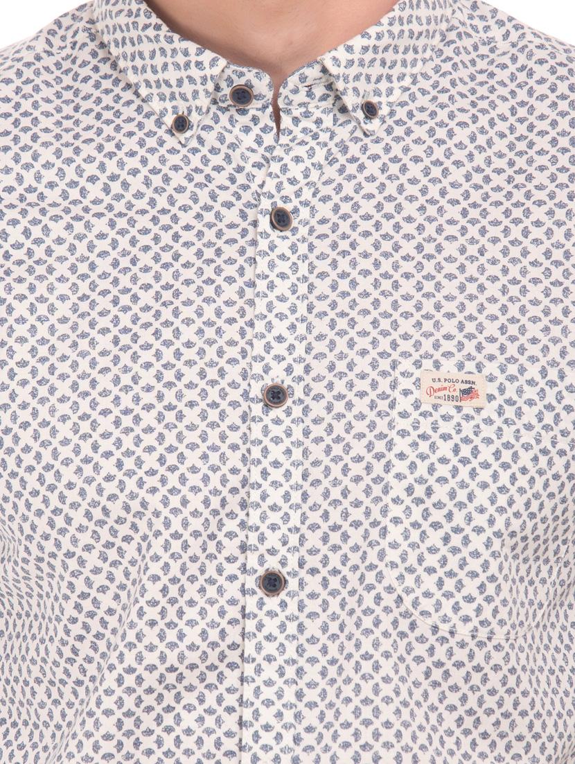 white printed casual shirt - 17699236 - Zoom Image - 5