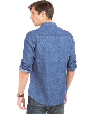 blue printed casual shirt - 17699516 - Standard Image - 3