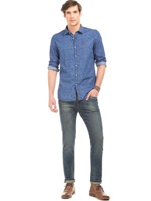 blue printed casual shirt - 17699516 - Standard Image - 4