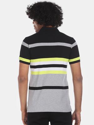 black striped polo t-shirt - 17706400 - Standard Image - 3