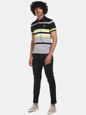 black striped polo t-shirt - 17706400 - Standard Image - 4