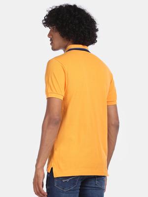 yellow solid polo t-shirt - 17706615 - Standard Image - 2