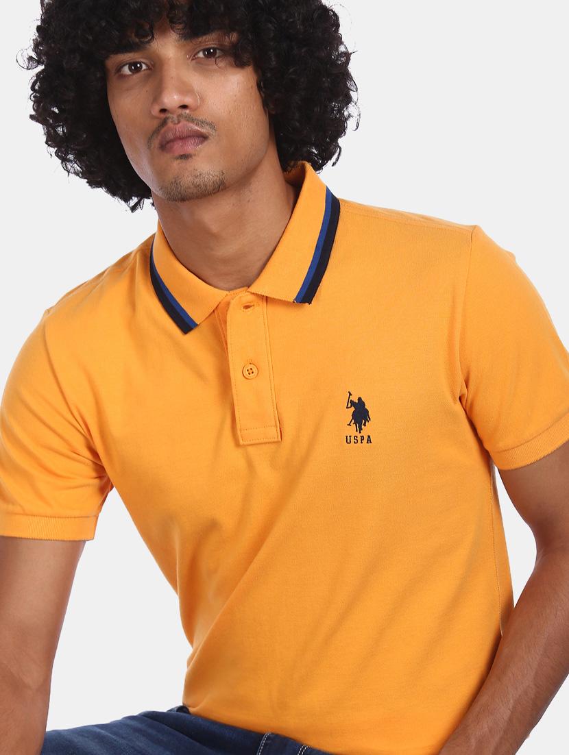 yellow solid polo t-shirt - 17706615 - Zoom Image - 5