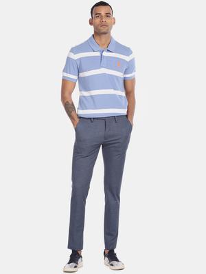 blue striped polo t-shirt - 17706757 - Standard Image - 4