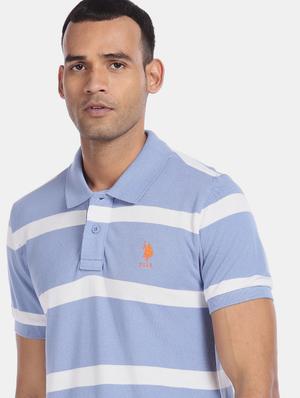 blue striped polo t-shirt - 17706757 - Standard Image - 5