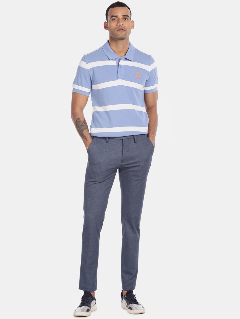 blue striped polo t-shirt - 17706757 - Zoom Image - 4