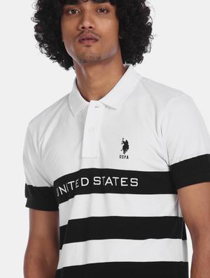 white color block polo t-shirt - 17706864 - Standard Image - 4