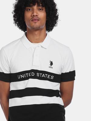 white color block polo t-shirt - 17706864 - Standard Image - 5