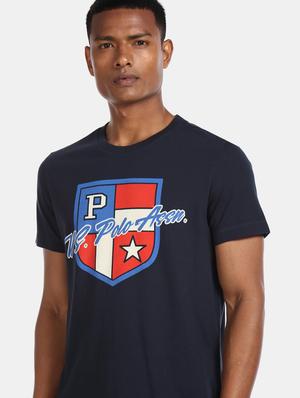 navy blue printed t-shirt - 17707121 - Standard Image - 5