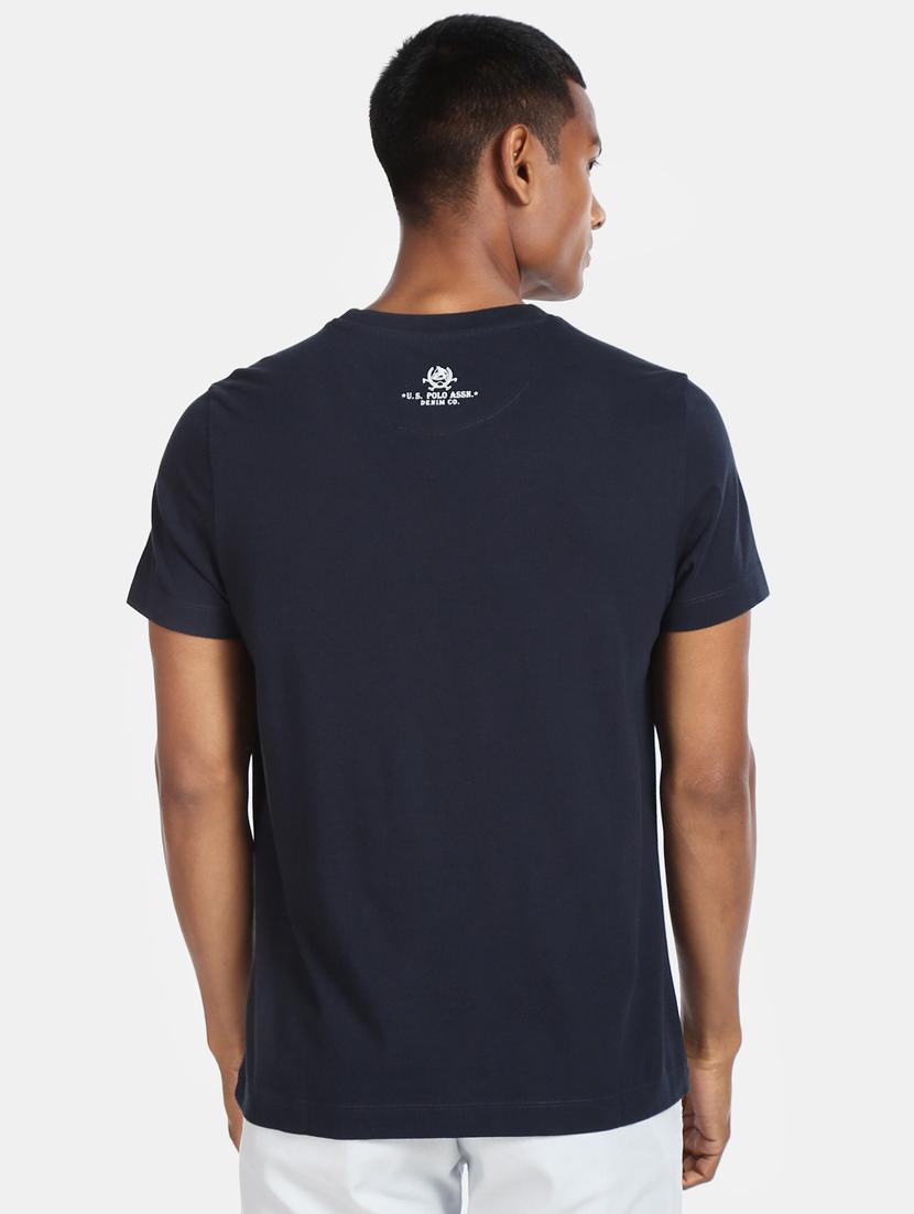navy blue printed t-shirt - 17707121 - Zoom Image - 2