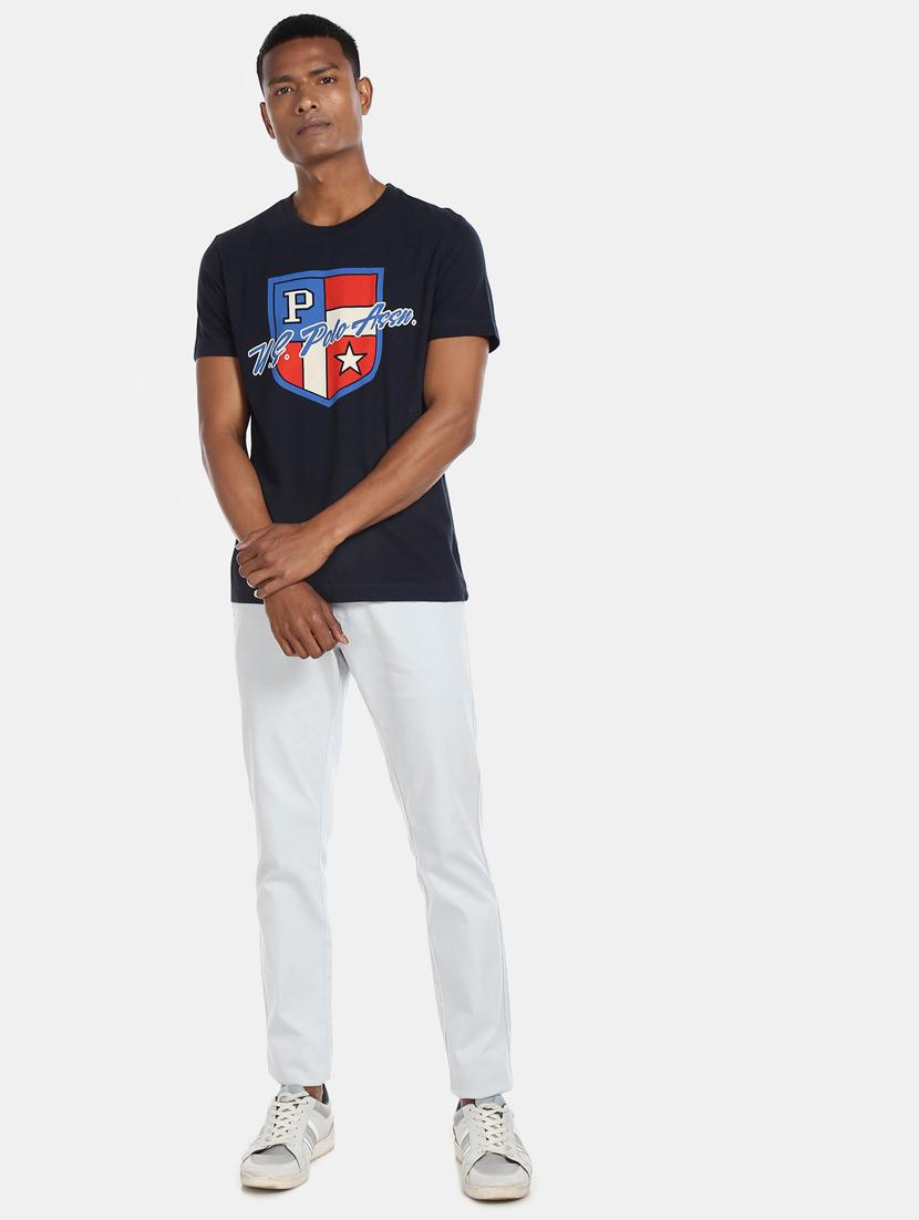 navy blue printed t-shirt - 17707121 - Zoom Image - 3