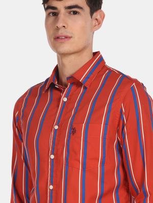 red striped casual shirt - 17707181 - Standard Image - 6