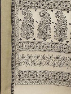 ada hand-embroidered beige chikankari saree with blouse - 17707264 - Standard Image - 4