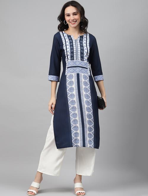 printed kurta pant set - 17707303 - Very Small Image - 1