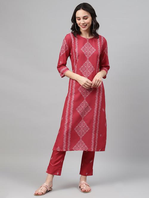 printed kurta pant set - 17707322 - Very Small Image - 1