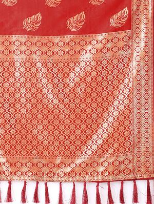 zari work banarasi saree with blouse - 17707333 - Standard Image - 3