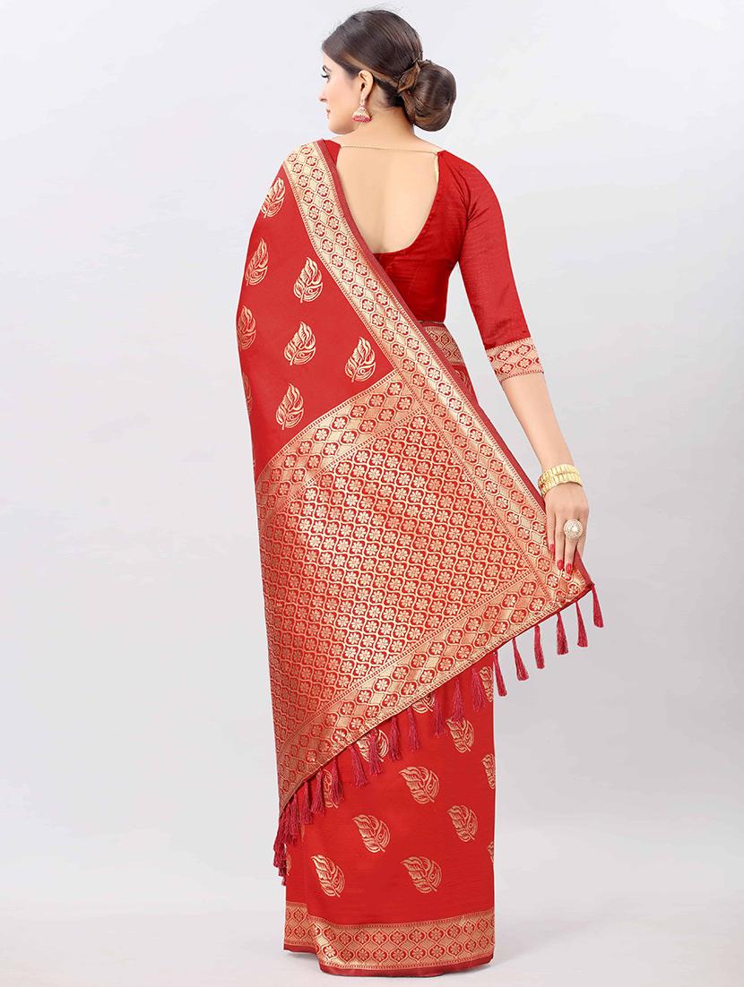 zari work banarasi saree with blouse - 17707333 - Zoom Image - 2
