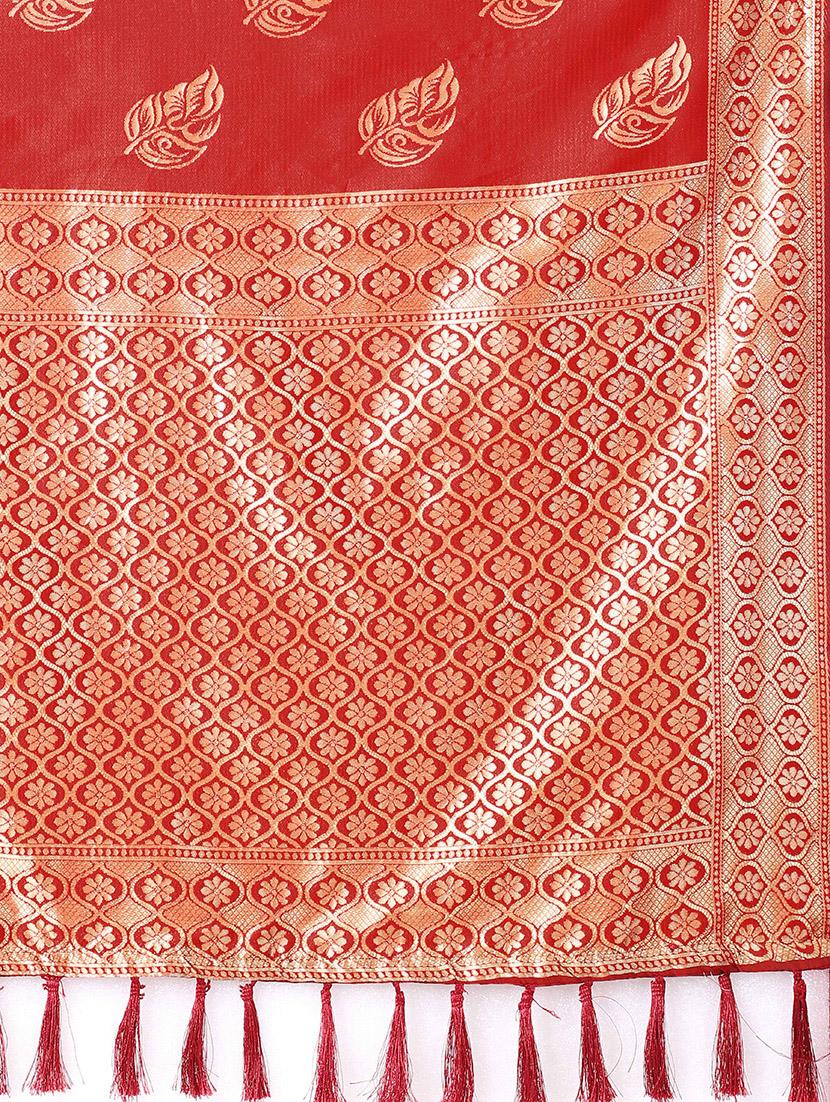 zari work banarasi saree with blouse - 17707333 - Zoom Image - 3