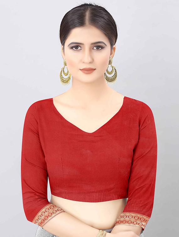 zari work banarasi saree with blouse - 17707333 - Zoom Image - 4