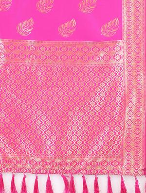 zari work banarasi saree with blouse - 17707334 - Standard Image - 3