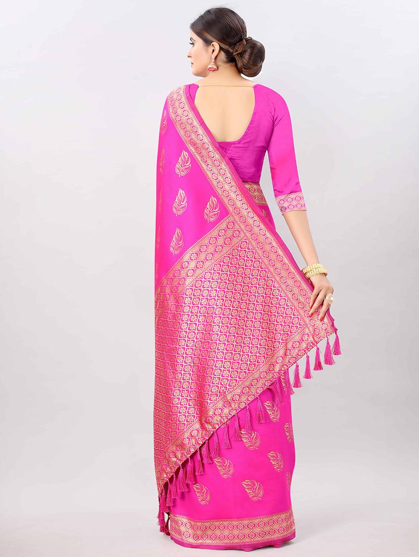 zari work banarasi saree with blouse - 17707334 - Zoom Image - 2