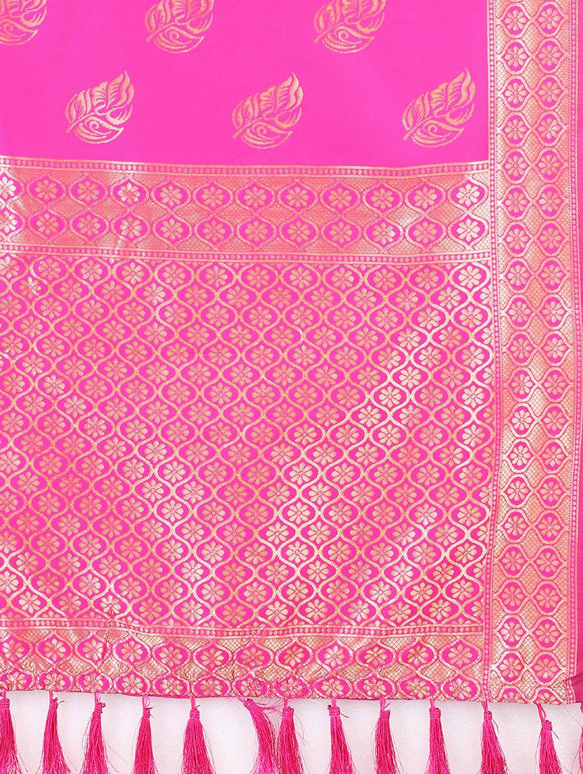 zari work banarasi saree with blouse - 17707334 - Zoom Image - 3
