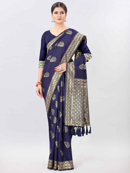 zari work banarasi saree with blouse - 17707337 - Standard Image - 1