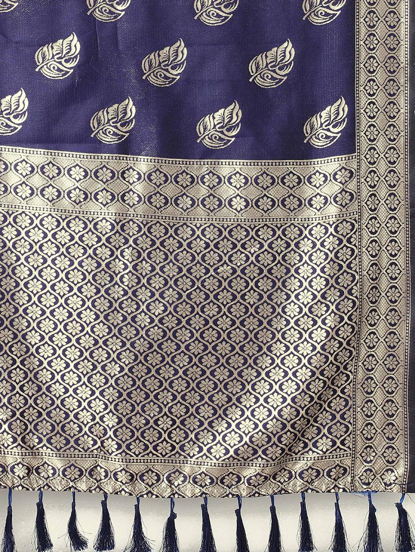 zari work banarasi saree with blouse - 17707337 - Zoom Image - 3