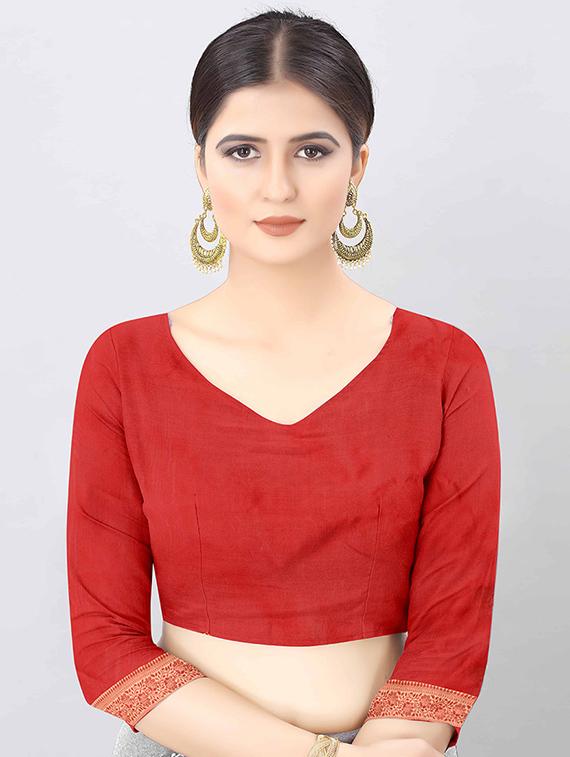 zari work banarasi saree with blouse - 17707338 - Zoom Image - 4