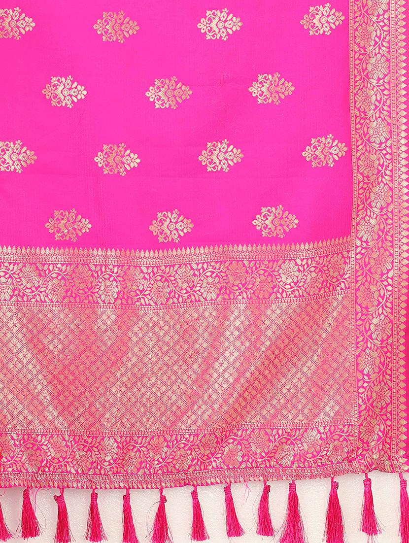 zari work banarasi saree with blouse - 17707339 - Zoom Image - 3