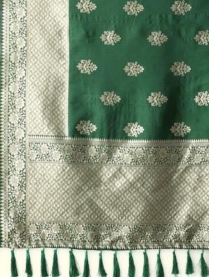 zari work banarasi saree with blouse - 17707341 - Standard Image - 3