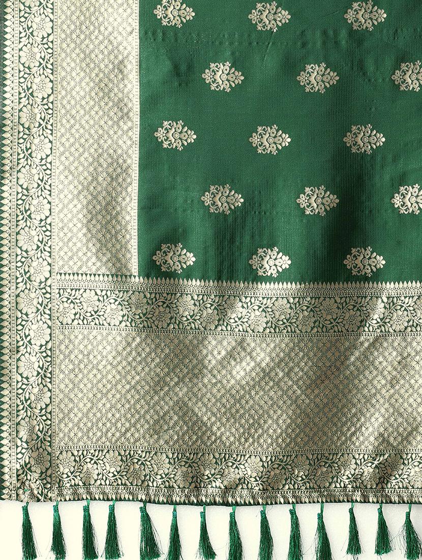 zari work banarasi saree with blouse - 17707341 - Zoom Image - 3