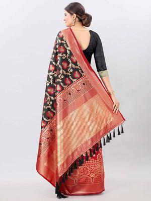 zari work kanjivaram saree with blouse - 17707343 - Standard Image - 2