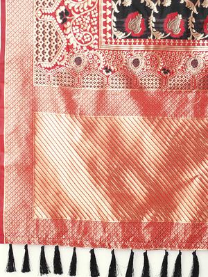 zari work kanjivaram saree with blouse - 17707343 - Standard Image - 3