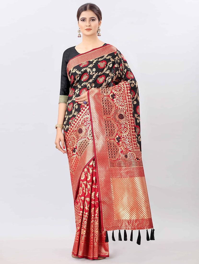 zari work kanjivaram saree with blouse - 17707343 - Zoom Image - 1