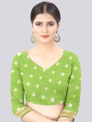 zari work banarasi saree with blouse - 17707347 - Standard Image - 4