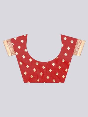 zari work banarasi saree with blouse - 17707349 - Standard Image - 5