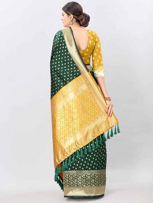 zari work banarasi saree with blouse - 17707350 - Standard Image - 2