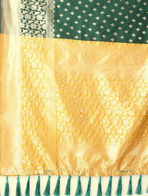zari work banarasi saree with blouse - 17707350 - Standard Image - 3