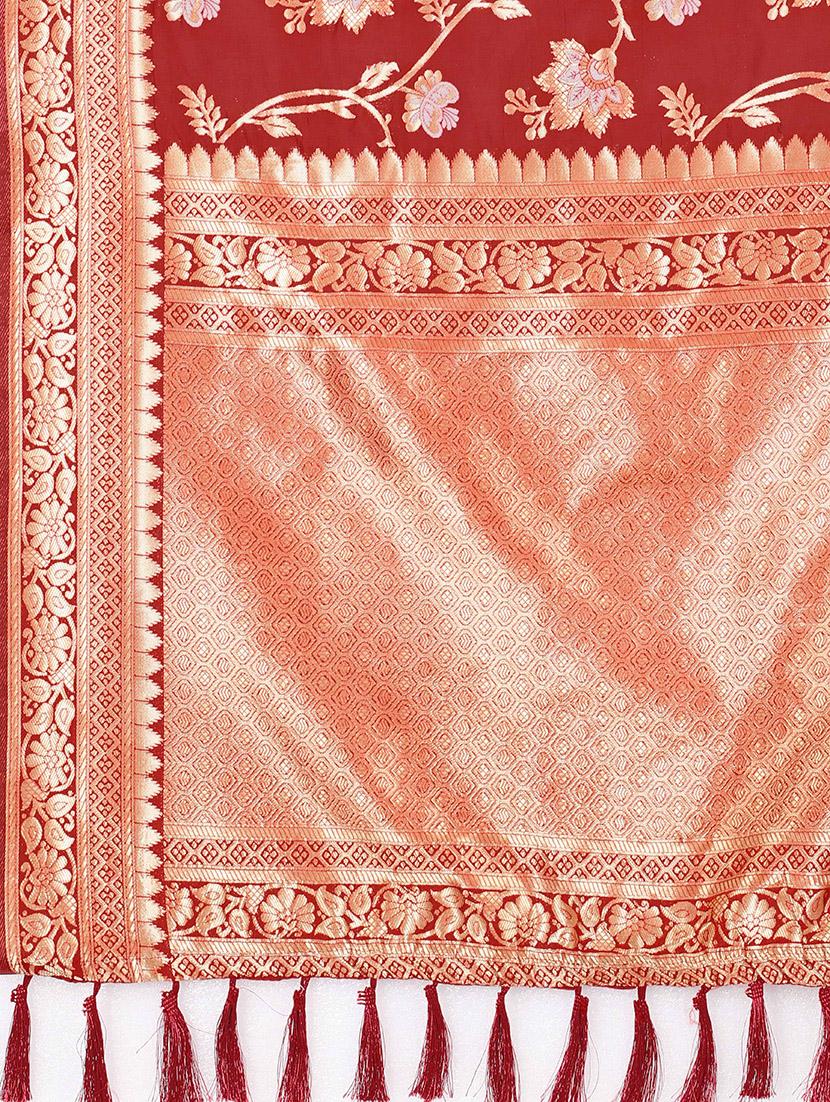 self design kanjivaram saree with blouse - 17707352 - Zoom Image - 3