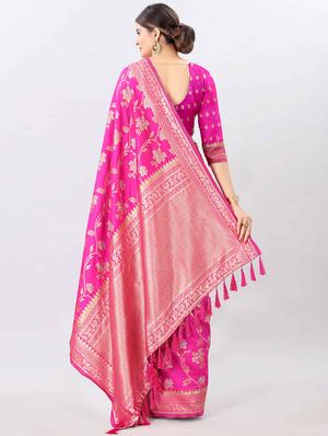 self design kanjivaram saree with blouse - 17707353 - Standard Image - 2