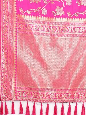 self design kanjivaram saree with blouse - 17707353 - Standard Image - 3