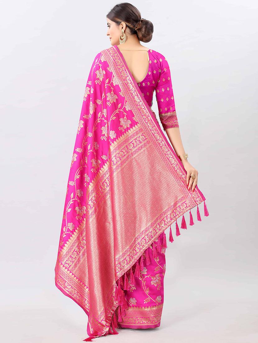 self design kanjivaram saree with blouse - 17707353 - Zoom Image - 2