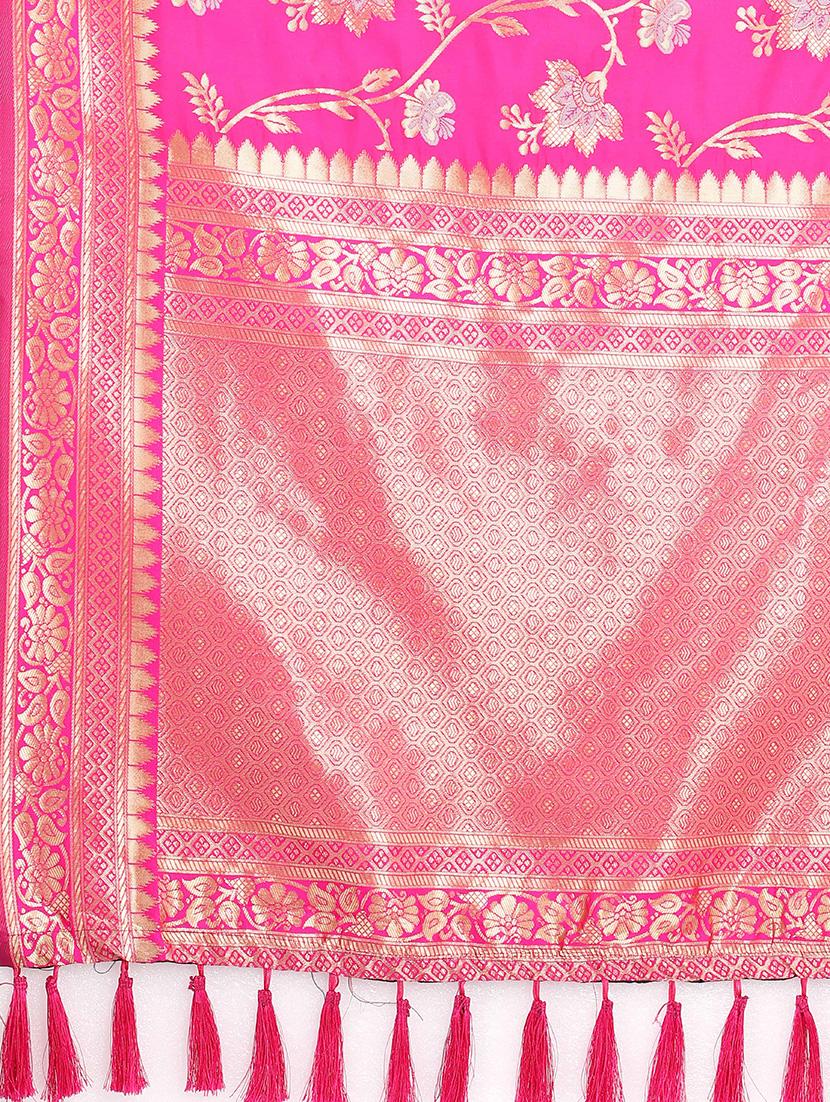 self design kanjivaram saree with blouse - 17707353 - Zoom Image - 3